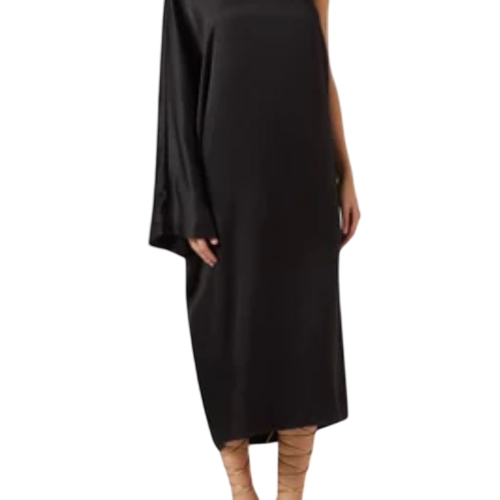 Anine Bing Rowan one sleeve silk midi dress. Xs petite - Picture 6 of 12